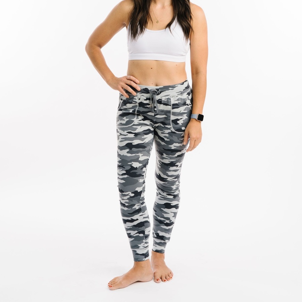 Gray Camo Unwind Joggers